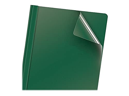 Oxford 55856 Clear Front Report Covers,LTR, 1/2-Inch Cap., 25/BX, Dk Green