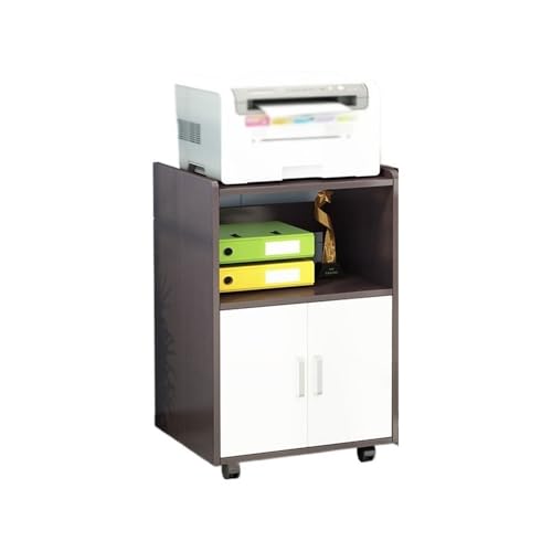 FYorbitH Filing Cabinet Removable Office Shelf Printer Shelf Filing Cabinet Multi-Tier Storage Shelf with Door Desk Side Cabinet Drawer Cabinet(Black)