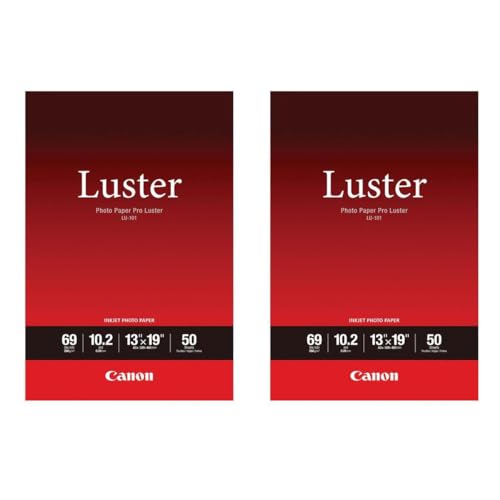 Canon 2 Pack LU-101 Pro Luster Photo Paper (13x19"), 50 Sheets