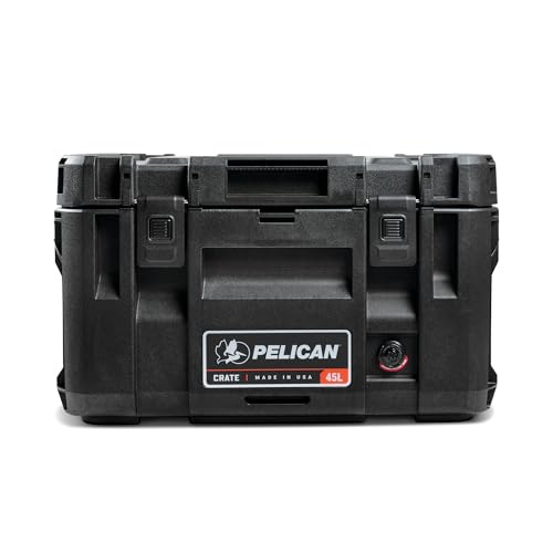 Pelican Crate - 45 Liter Storage Case - Cargo Box, Transport Case, Overland Case (Black)