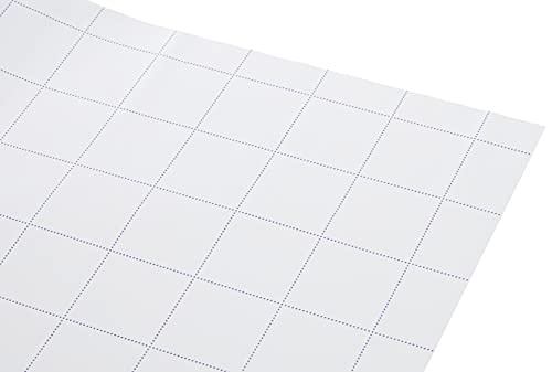 Nobo Whiteboard Sheets - Stick Anywhere for an Instant, Removable Dry Wipe Surface, 800 x 600 mm, Pack of 25, White and Grey Squared, Instant Dry Wipe Electrostatic Sheets, 1905157
