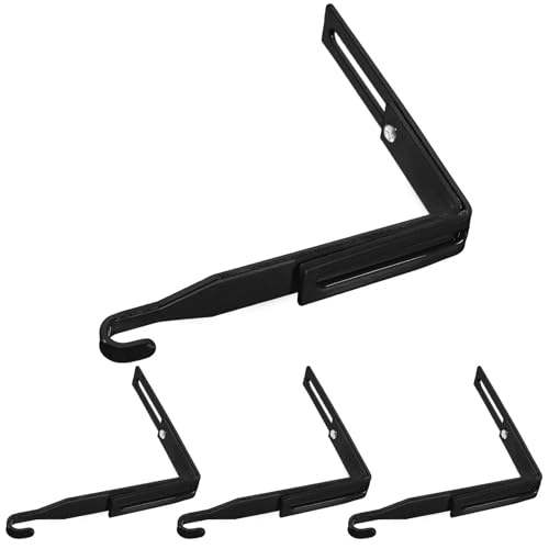 Cubicle Hooks 30pcs Cabinet Metal Adjustable Hanging Hook, Door Hangers, Cabinet Towel Rack Drying Black for Hanging
