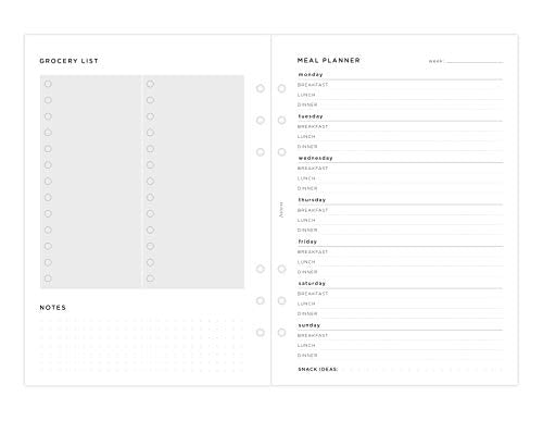 A5 Minimal Meal Planner