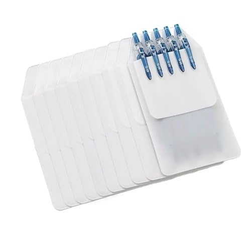 HongJP Pocket Protector 30 Pcs Nurse Pen Pocket, Leak-Proof PVC Protective Case(White)