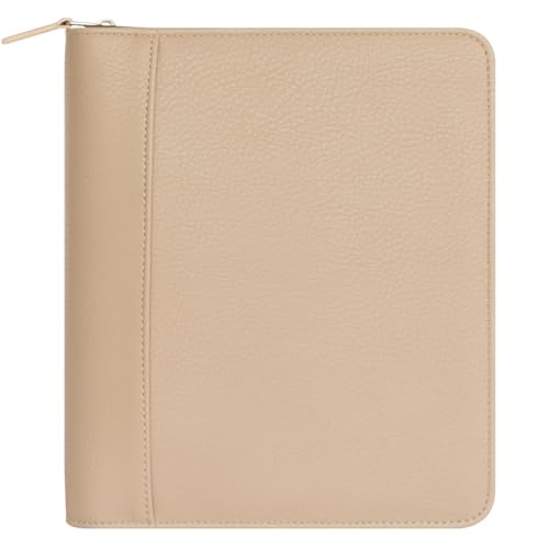 FranklinCovey - Charlie Binder for Ring-Bound FranklinCovey Planners | Genuine Leather - Zipper Closure (Classic, Tan)