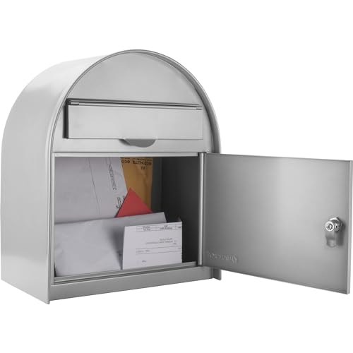 Barska Wall Mount Drop Box with Key Lock – Locking Mail, Suggestion, or Payment Box for Home, Office, Classroom, or Business Use - Mailbox - wall mounted mailbox - Large Capacity - Steel Dropbox