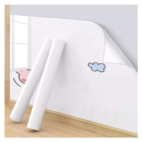 Removable Sticky whiteboard Film, Electrostatic Self Adhesive Dry Erase Whiteboard Contact Paper Roll White Multiple Sizes(47.3x393.8IN(1.2x10m))