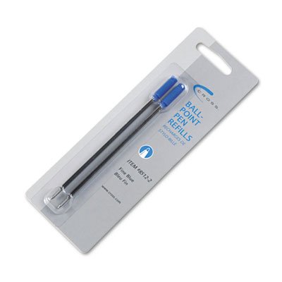 Refills for Ballpoint Pens, Fine, Blue Ink 2/Pack (12 Pack)