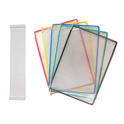 UMJIGF File Holder Wall Mounted File With 10 Display Pockets Wall Mount Reference System, 20 Sheet Capacity Universal Pockets, A4 Size,Multi Coloured
