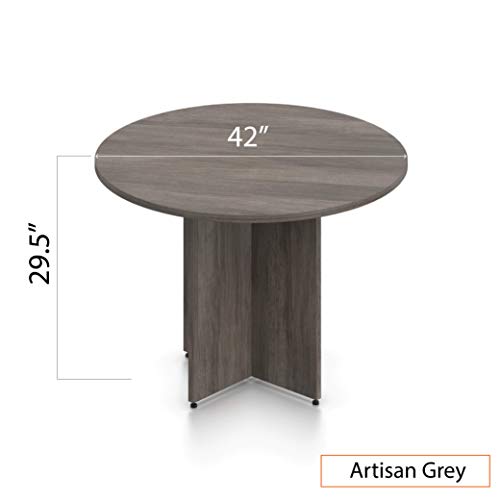 GOF 42" Round Table in Artisan Grey for Team Meetings, Study Rooms & Break Rooms