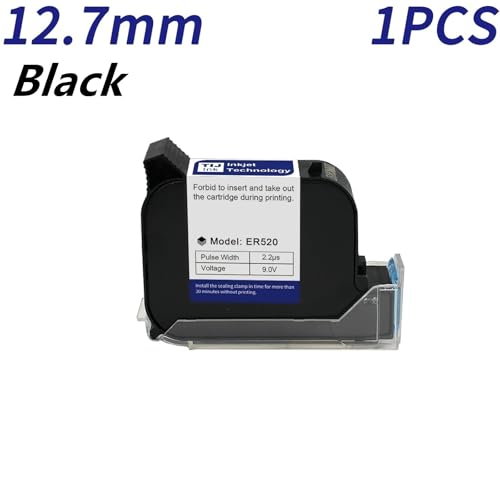 SHIHUANI 1200PDI Industrial Handheld Inkjet Printer with 6.5 Inch Touchscreen for Text QR Code Logo(Ink Cartridge 1pc)