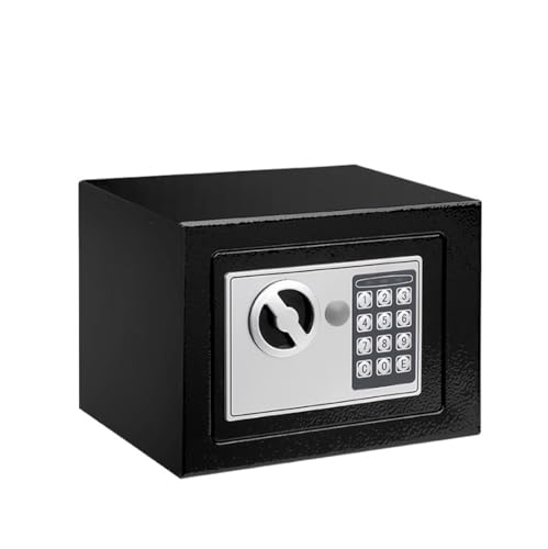 fireproof safe Small Safe Box Mini Safety Lock Box with Keys Code Cash Jewelry Documents Storage, for Home Office Hotel