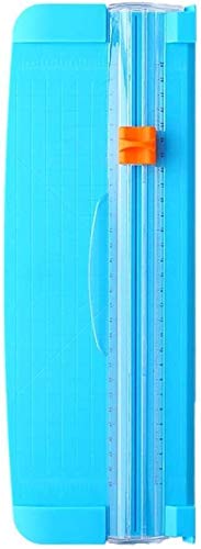 Yesmya Paper Cutter Rotary Trimmer Paper Cutter, Portable Manual Paper Cutting Knife, Photo A4 School Paper Knife Artifact, Children's Studio Office Workers Brand Label Cutting Machine (Color : Blue)
