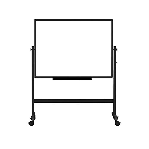 YOtat Whiteboard Mobile Double-Sided Magnetic Large Dry Erase Board 90X120Cm Height Adjustable 360° Flip, for Home Office School