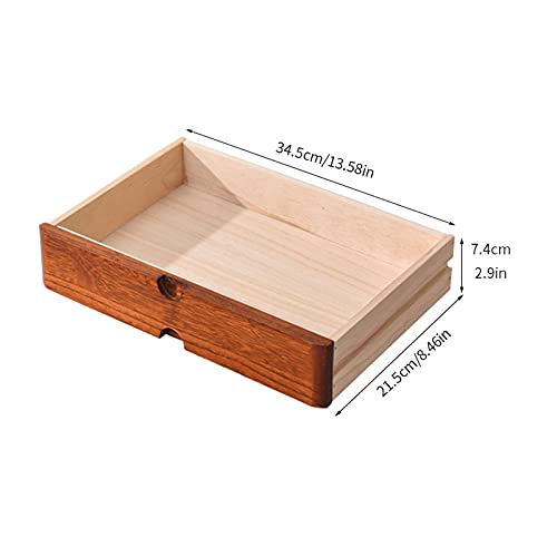 SDVantage Wooden Desktop Storage Box with 3 Drawers, Office Supplies A4/Receipt File Organizer, Flat File Cabinet (A One Size)