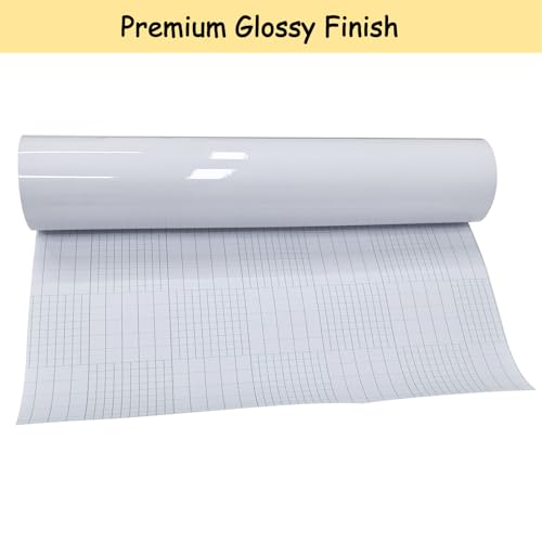 EQCOTWEA Glossy Cold Laminating Film Roll, 25 inch x 91.86 ft, 3Mil (0.075mm) Thickness Glossy Self-Adhesive Plastic Paper Laminator Sheets for Posters, Signs, Documents, for Indoor & Outdoor Use