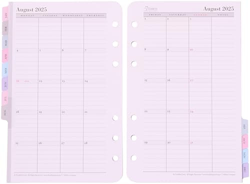 Franklin Planner 7 Habits Daily Refill, 12 Month Edition, Begins July 2025, Compact 86463