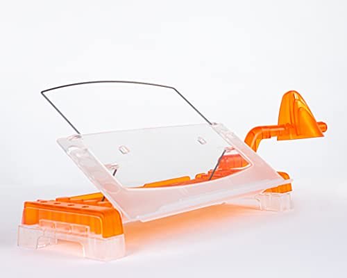 MemoScape Adjustable in-Line Document Holder for Typing | Reduces Neck Strain, Improves Focus, Boosts Desk Organization, and Workflow | Paper Holder Stand for Desk and Home Office - Orange (VUR 4060)