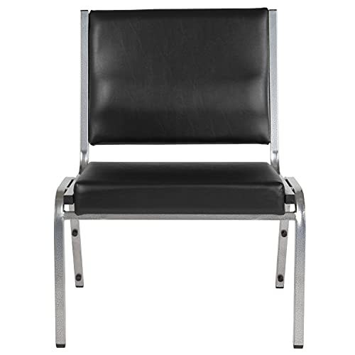 BizChair 950 lb. Rated Black Antimicrobial Vinyl Bariatric Medical Reception Chair