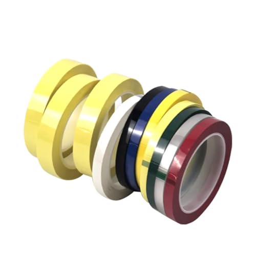 Whiteboard Tape 2 Pcs 15/20/25/30mm Whiteboard Tape Thin Dry Erase Art for Graphic Chart Grid Electrical White Board Line 66m Long(Dark Yellow,66M_25MM)