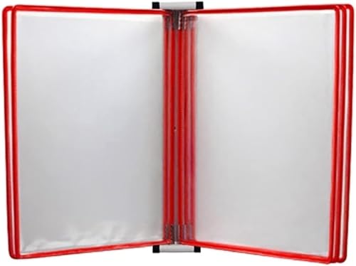 VRFTGHYJU A4 Wall Mounted Magnetic Document Holder Multicolor(Red)