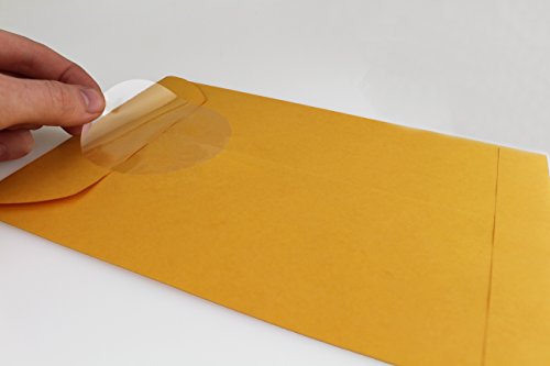 ChromaLabel 3 Inch Clear Wafer Seals, Package Stickers, 500/Roll