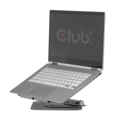 Club3D CSV-2554 Adjustable Aluminium Laptop Stand with USB-C® Hub