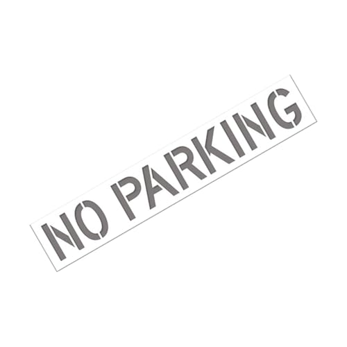 Washable Parking Restriction Templates 12Inch High Flexible Silicone Drawing Stencil for Outdoor Pavement Marking Large Letter Stencil Templates