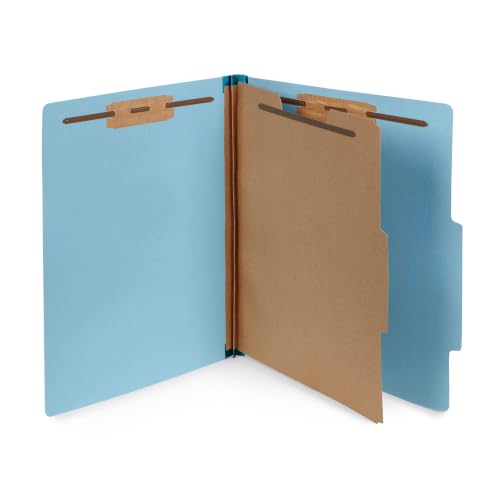 Blue Summit Supplies 30 Blue Classification Folders, 1 Divider, Letter