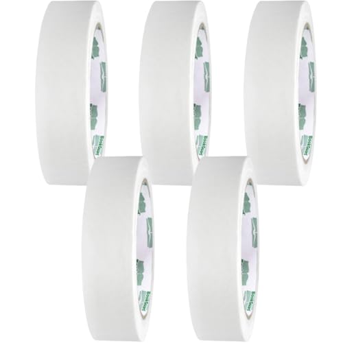 BookGuard 1 Inch White Book Repair Cloth Tape 15 Yard Roll, Case of 5