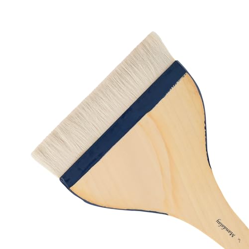 Creative Mark Mandalay Professional Goat Hair Hake Brush 12 Pack - 8" Wide Paint Brushes with Paddle Handle for Professional Artists - Soft Natural Bristles Ideal for Sumi-e and Color Washes