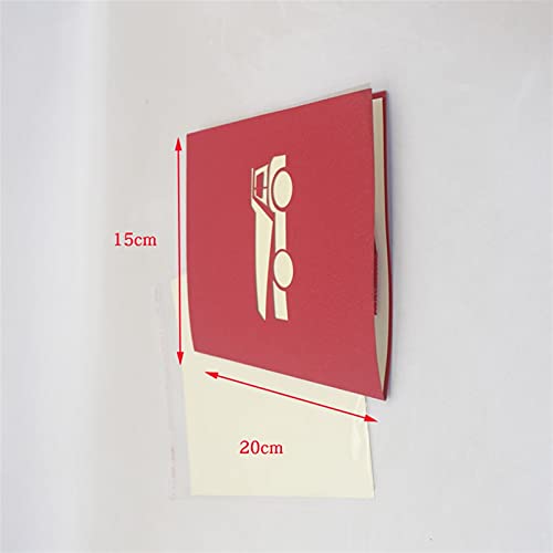 Greeting Cards 3D Laser Cut Handmade Red Truck Paper Invitation Greeting Card Postcard Boys Birthday Party Business Creative Gift Birthday Card (Size : 10pc)