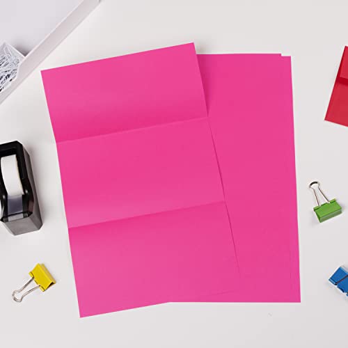 JAM PAPER Legal Colored 24lb Paper - 90 gsm - 8.5 x 14 - Ultra Fuchsia Pink - 500 Sheets/Ream