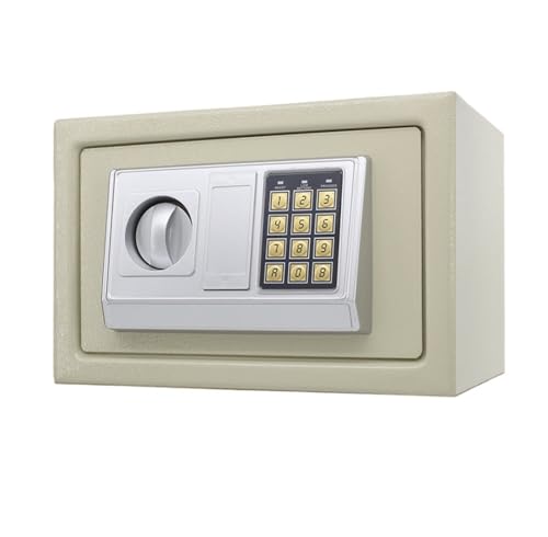 fireproof safe Digital Safe with Keypad Security Home Safe Box Alarm System, for Office Hotel Jewelry Cash Use Storage(White)