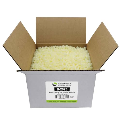 Surebonder B-2025 Low Stringing General Purpose Hot Melt Pellets for Hot Glue Skillets, Great for Floral, Wreaths, and Jewelry - 25 Lb Box