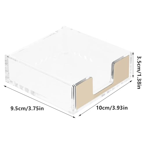 Xuanqiu Acrylic Memo Pad Holder 3-Pack for Desk Organizer Storage Box Gold
