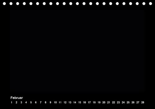 Birthday Craft Calendar, Black (Desk Calendar Always DIN A5 Landscape)
