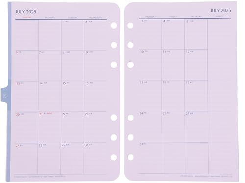 Franklin Planner Original 1 Page Per Day Daily Refill, 12 Month Edition, Starts July 2025, Compact 86460