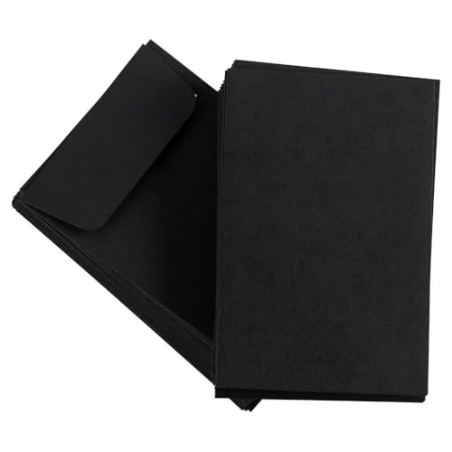 LUXPaper #4 Coin Envelopes | 3'' x 4 1/2" | Midnight Black | 80lb. Text | 1,000 Qty