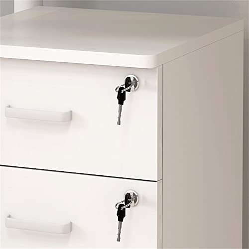 SDVantage Vertical File Cabinet File Cabinet Office Small Cabinet with Lock Drawer Mobile Low Cabinet Locker Home Filing Furniture,White50X30X40Cm