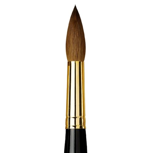 da Vinci Watercolor Series 11 Maestro Paint Brush, Fuller English Round Kolinsky Red Sable, Size 20