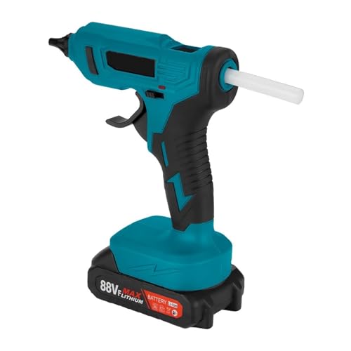 LIBODD Hot Glue Gun Cordless Electric Hot Melt Glue Gun 11mm Glue Stick Anti Scald Nozzle Rechargeable DIY Repair Tool for 18V Battery for DIY Arts, Crafts and Quick Repairs(1 Battery)
