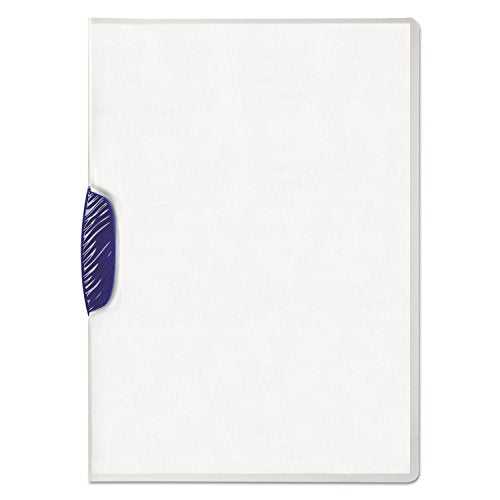 Durable Swingclip Polypropylene Report Cover, Letter Size, Clear/Dark Blue Clip, 25 per Box (226307)