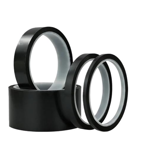 Xuanqiu Whiteboard Tape 10roll Black Film High Temperature Resistant Shading Waterproof Tape Graphic Whiteboard Electrical Marking(5mmx50m)