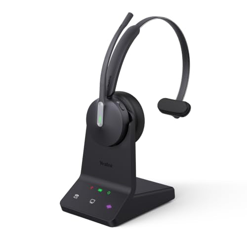 Yealink WH64 Mono DECT & Bluetooth Wireless Headset for Phone PC Mobile