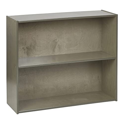 ECR4Kids Streamline 2-Shelf Storage Cabinet, 30in High, Grey Wash