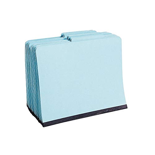 Staples Pressboard Classification Folder, Letter, 3-Div, Light Blue