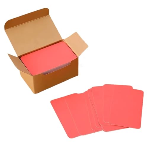 Blank Kraft Paper Business Card 100/300/600pcs Color Word Card Kraft Paper Postcard Retro Blank DIY Handwritten Note Writing Label Bookmark Learning(Red,600pcs)