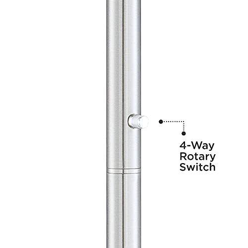 Nickel Light Blaster 72" Tall Nickel 4-Light Torchiere Floor Lamp