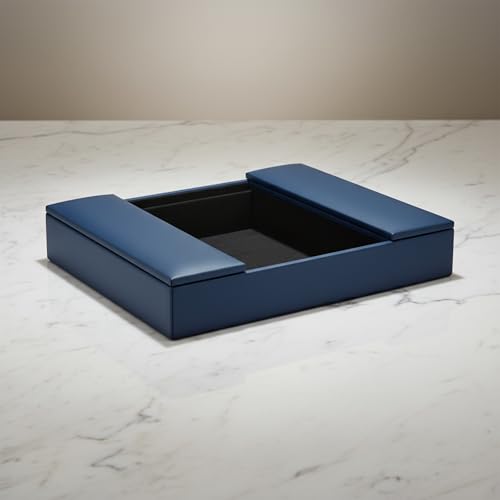 Dacasso A4690 Leatherette Enhanced Conference Room Organizer Leatherette Conference Room Organizer, Navy Blue